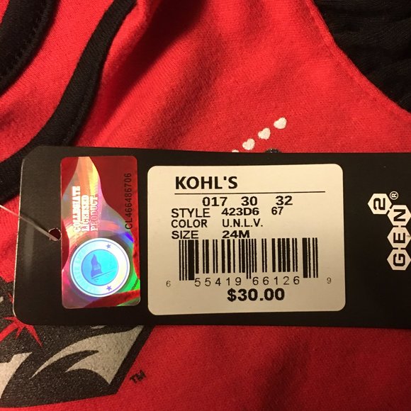 Baby Girl UNLV Rebels Bodysuit   24M    New w/Tag! - Picture 12 of 13